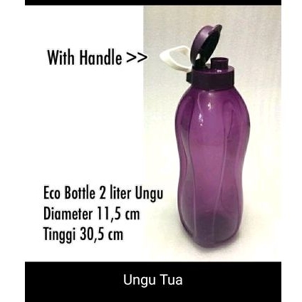eco botol 2 liter grey ungu tua jadul dan grey terbaru tupperware