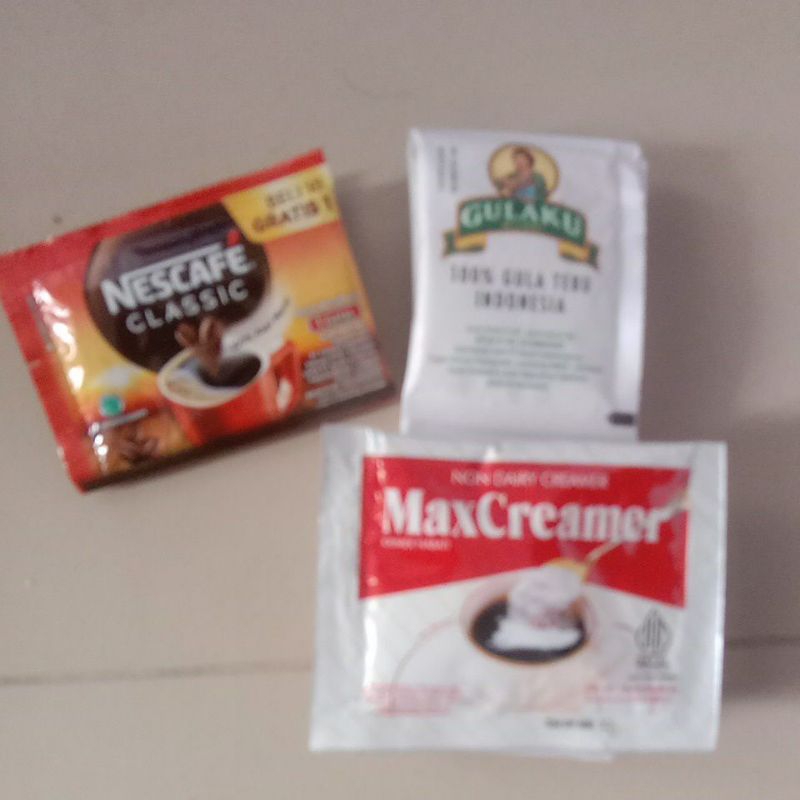 

[PAKET] satu cangkir | MaxCreamer 3g + Nescafe Classic 2g + Gulaku sachet 8g