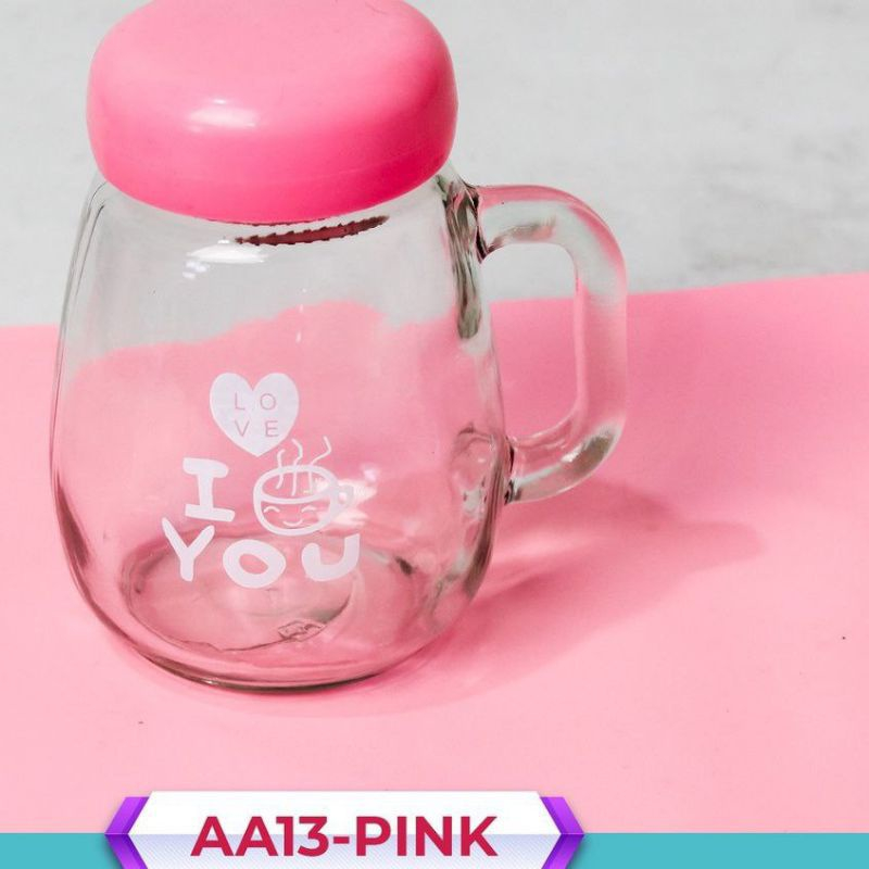 MUG KACA /TUMBLER GELAS KACA /WOODEEN GLASS /SOUVENIR GELAS KACA