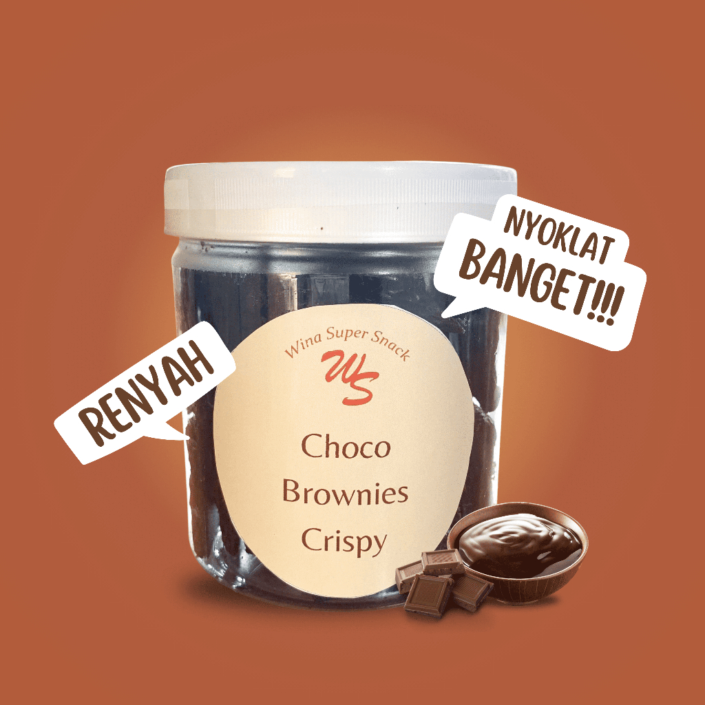 

Choco Brownies Crispy Keripik Brownies Renyah Chocochips Wina Super Snack 175 Gr