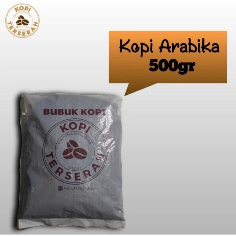 

Bubuk Kopi Arabika Asli Kemasan : 500gram