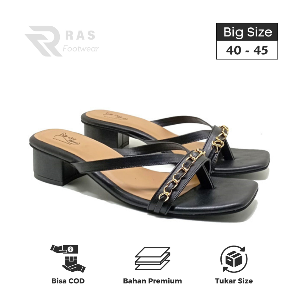 Sandal Heels Wanita Ukuran Jumbo 40 41 42 42 44 45 | RAS Bianca
