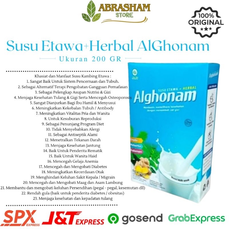 

Susu Kambing Etawa ALGHONAM Susu Dan Herbal Alami Telah Dipercaya Banyak Keluarga Susu Segala Usia Untuk Segala Penyakit Goat Susu Al ghonam