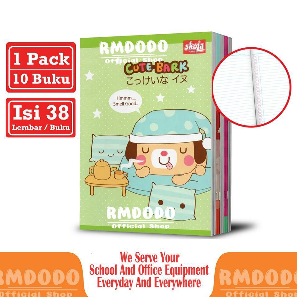 

BSHH624 Rmdodo Buku Tulis Skola 38 Lembar Murah 1 Pack 1 Pcs Buku Buku Tulis Sekolah Halus
