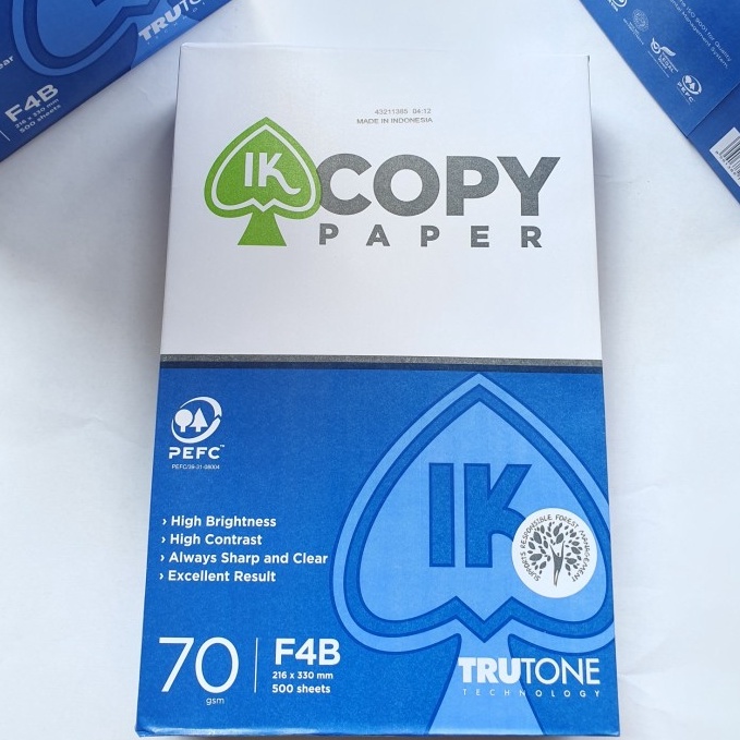 

LFAM6254 Kertas HVS F4 7 gsm A4 7 gsm Foto Copy IK HVS Paper TERMURAH