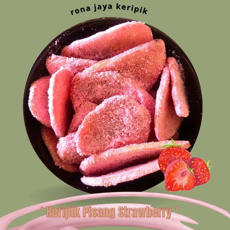 

Keripik Pisang Strawberry Asli Khas Lampung