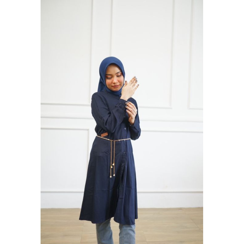 TUNIK KANCING DEPAN RAYON TWILL