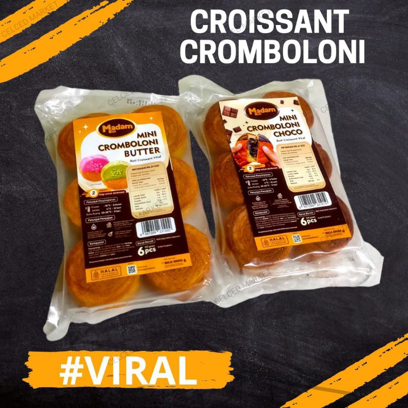 

Roti Croissant Viral Cromboloni Frozen Butter | Coklat Madam Bun