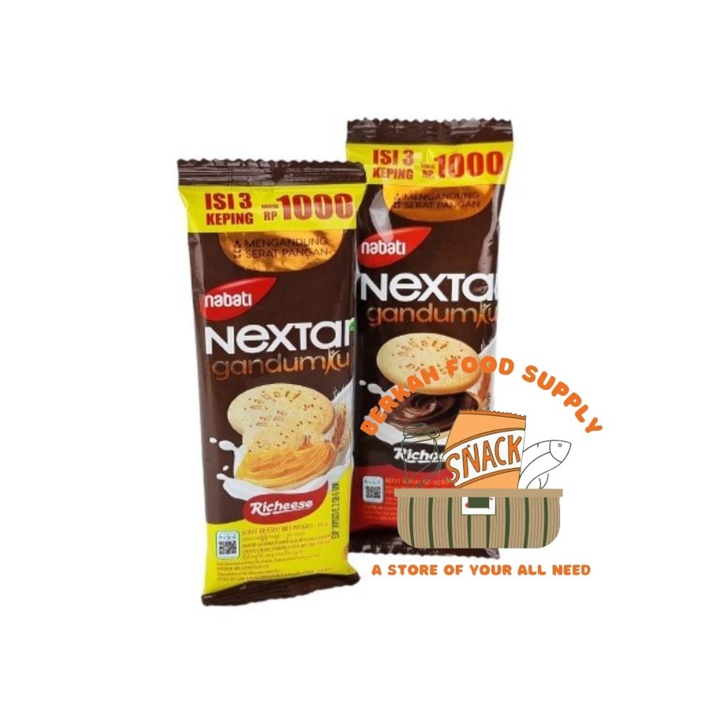 NABATI NEXTAR GANDUMKU COKLAT KEJU NEXTAR NOIR COKLAT COOKIES AND CREAM 22gr snack cemilan anak mura