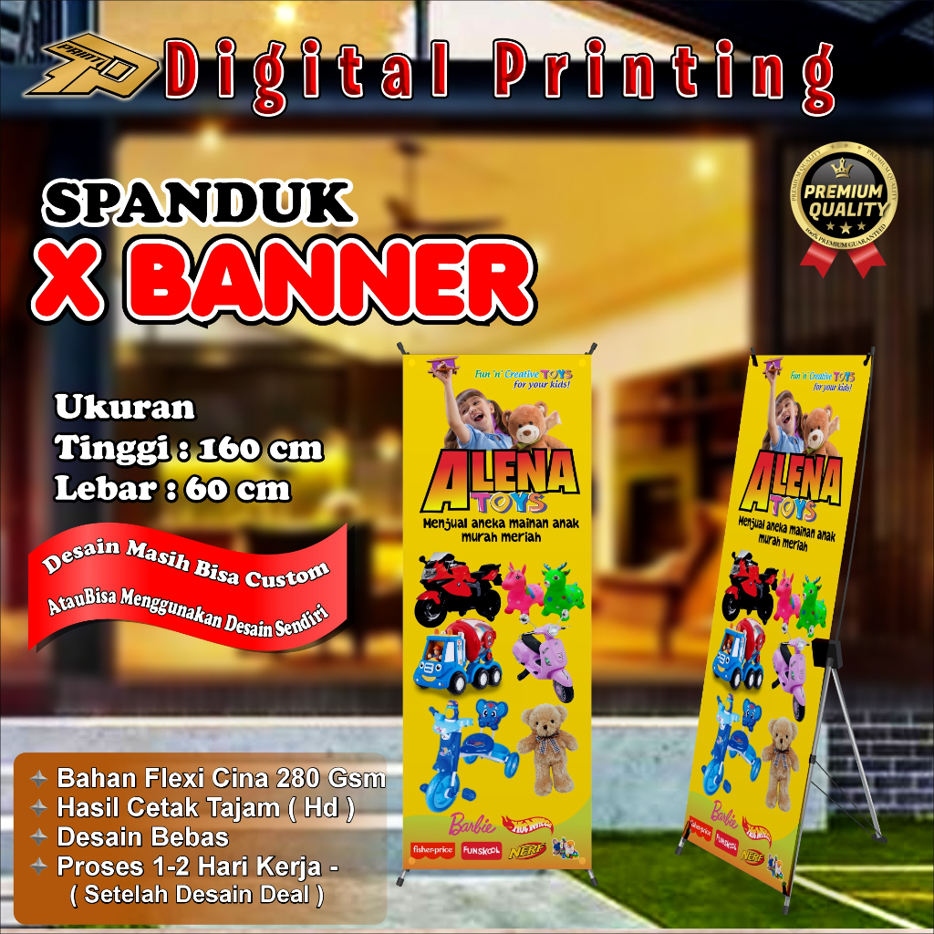 BISA COD CETAK X BANNER SPANDUK BALIHO TOKO MAINAN UKURAN 60 X 160 DESAIN CUSTOM