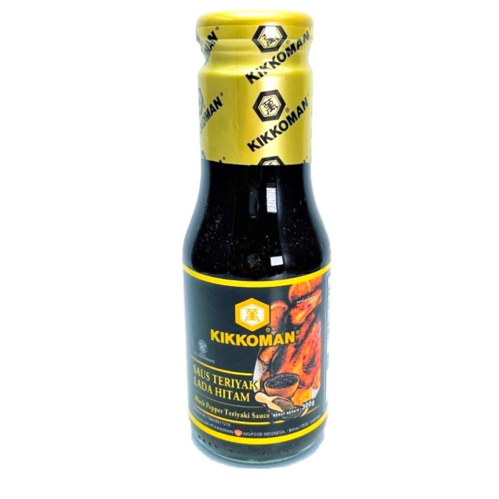 

Saus saos lada hitam Teriyaki Black Pepper Sauce halal Kikkoman Kikoman 300 Gram (Pack)