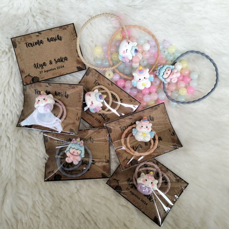 SOUVENIR PERNIKAHAN MURAH IKAT RAMBUT KOREA SOUVENIR LUCU UNIK