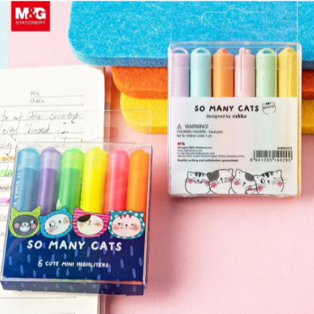 

M&G Stabilo Mini Highlighter CATS 6 Warna