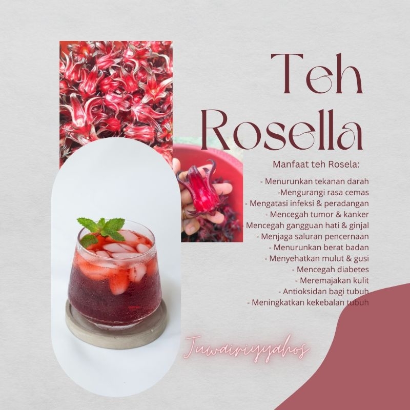 

100gr COD Rosela Merah Kering Kualitas Bagus Alami