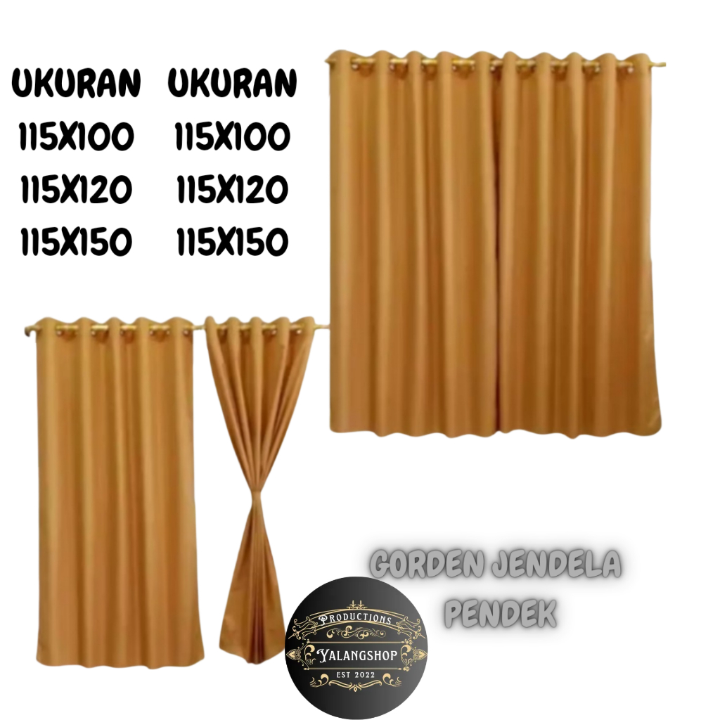 GORDEN JENDELA PENDEK - GORDEN JENDELA - HORDENG JENDELA PENDEK POLOS EMBOSS