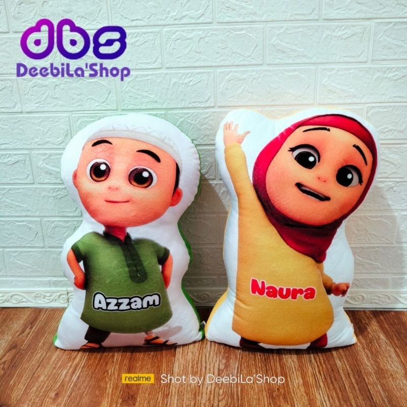 Boneka Bantal Nussa Rara Custom Nama / Boneka Bantal Nussa Rara Printing