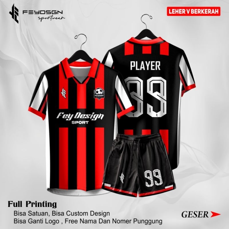Jersey Futsal Vintage Full Printing Bebas Custom Design ( BISA SATUAN)