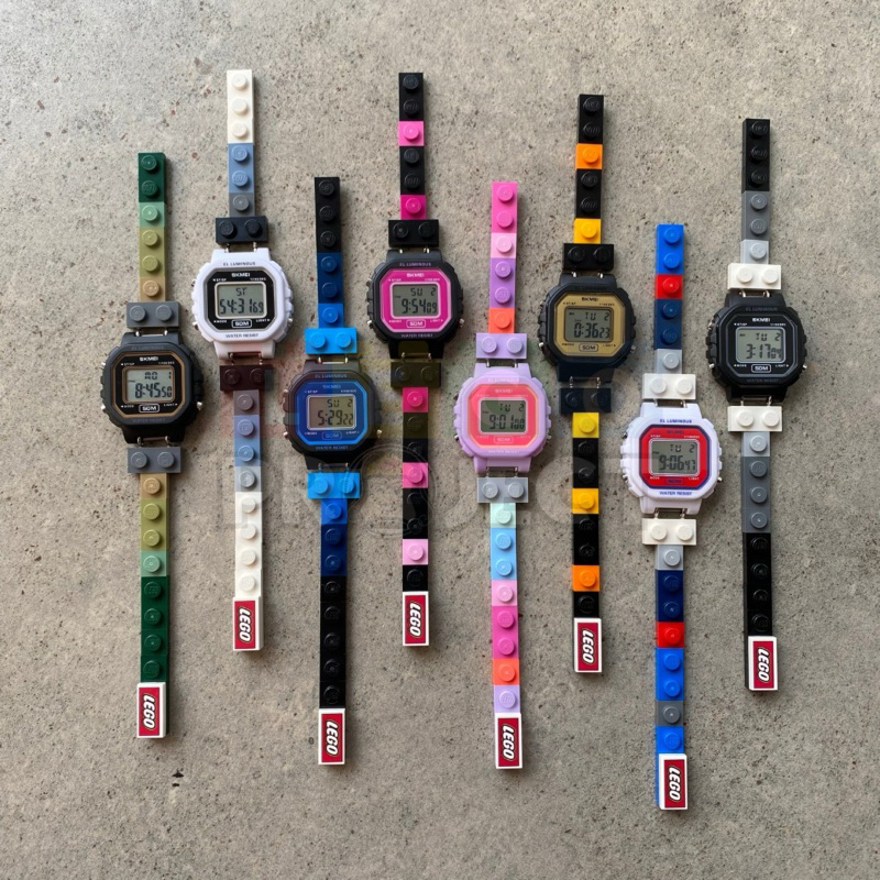 LEGO - Brick Watch / Jam Tangan dg Strap dari Brick LEGO ( Kode: aPSA ) - dikombinasikan dg Jam Tang