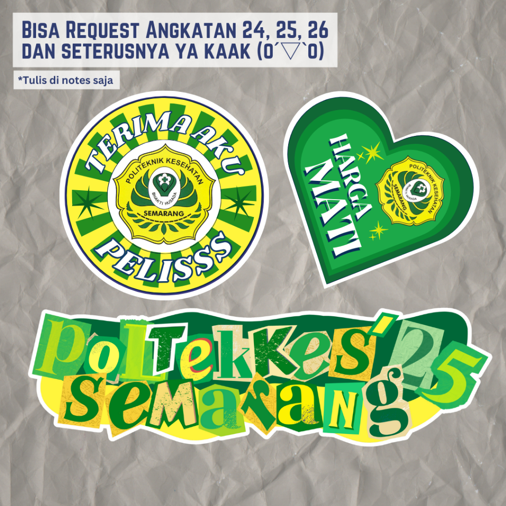 

STIKER CAMABA Poltekkes Semarang - POLITEKNIK KESEHATAN SEMARANG KAMPUS STICKER LAPTOP IPAD BUKU CERMIN MOBIL MOTOR CASING KESING CASE HANDPHONE HP SETIKER PTN