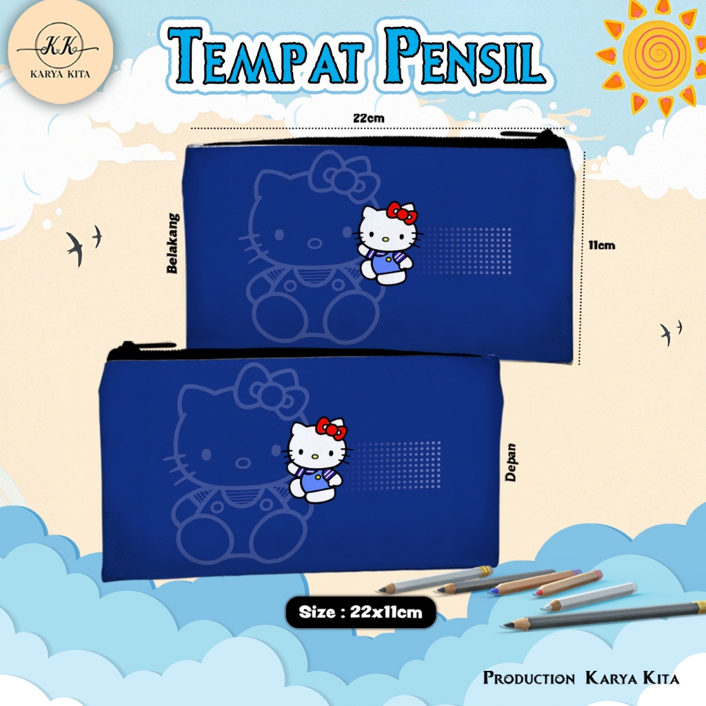 

Tempat Pensil Karakter Anime Anak Perempuan Hello Kitty Kode 02