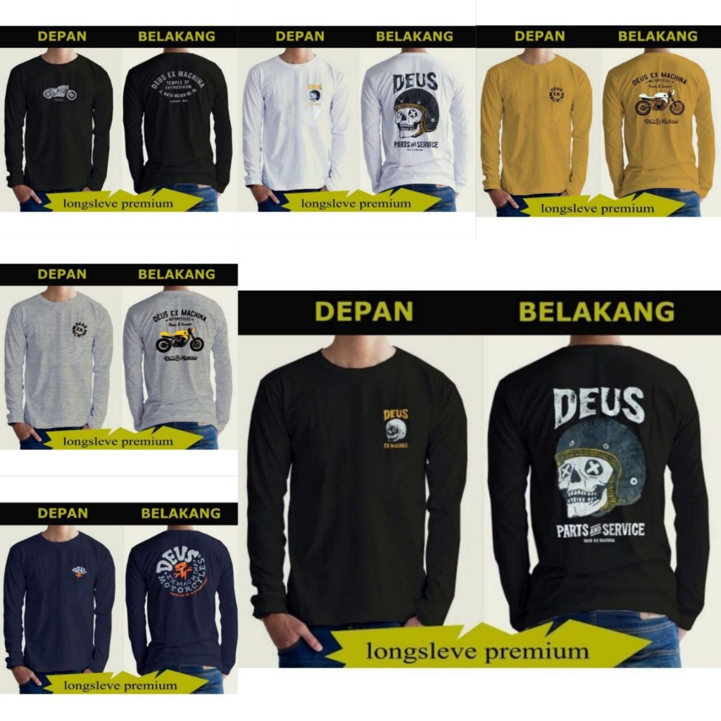 KAOS PRIA DEUS EX CANGGU BALI LONG SLEEVE DEUS KAOS LENGAN PANJANG