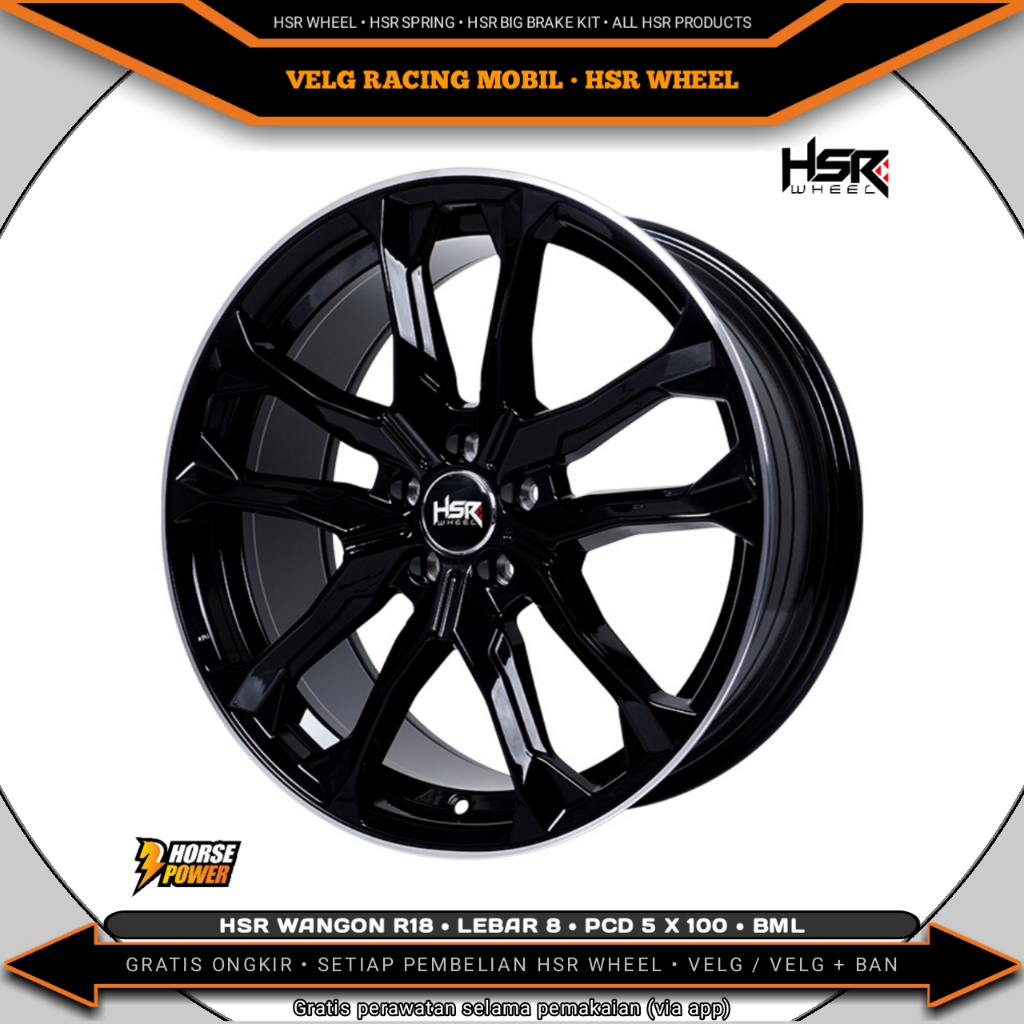 Velg R18 • Mobil 5 Baut Roda • Single Pcd 5 x 100 • Hsr Wangon