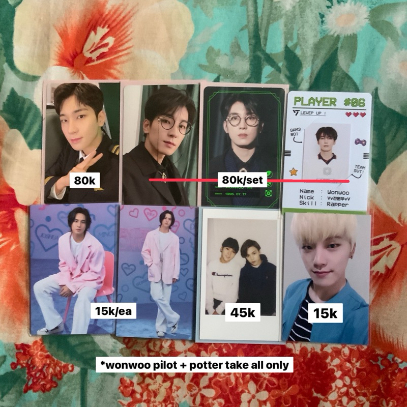 TAKE ALL WONWOO PILOT POTTER MEMBERKIT WW PC PHOTOCARD