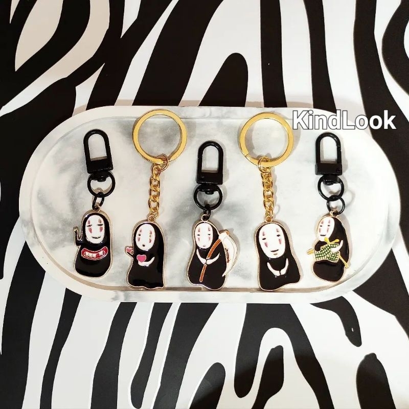 keychain no face gantungan kunci spirited away kaonashi