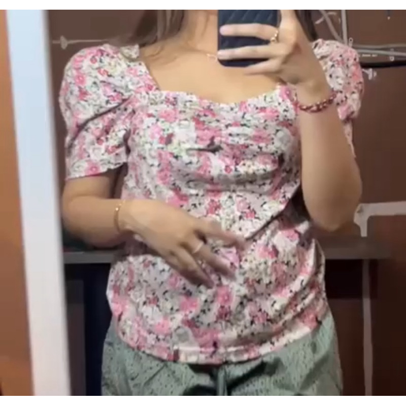 Shein top flower