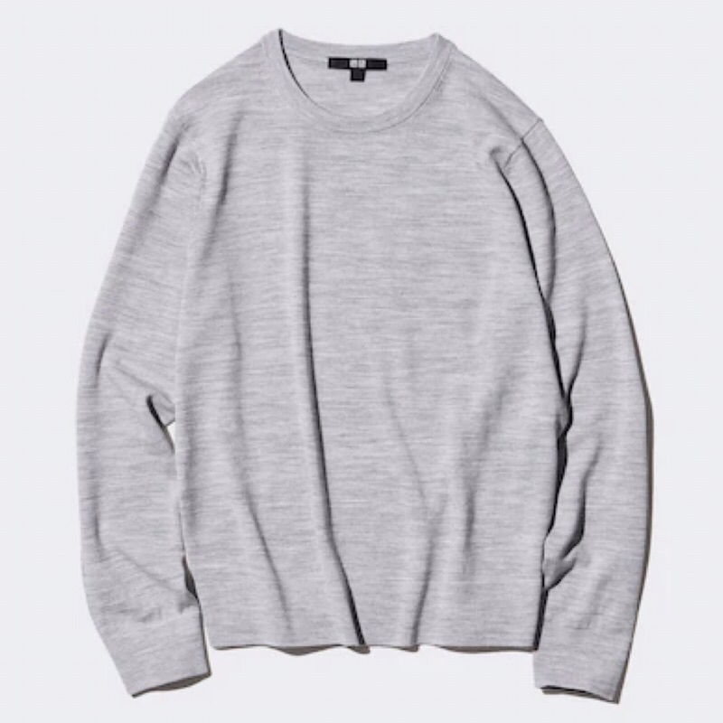 UNIQLO Women Crew Neck Sweater Merino Wanita Kerah Bulat Lengan Panjang