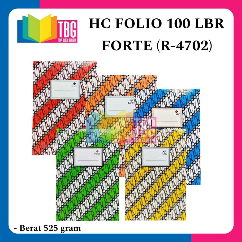 

1 PCS HARD COVER FOLIO 100 LEMBAR FORTE/ BUKU PEMBUKUAN (R-4702)