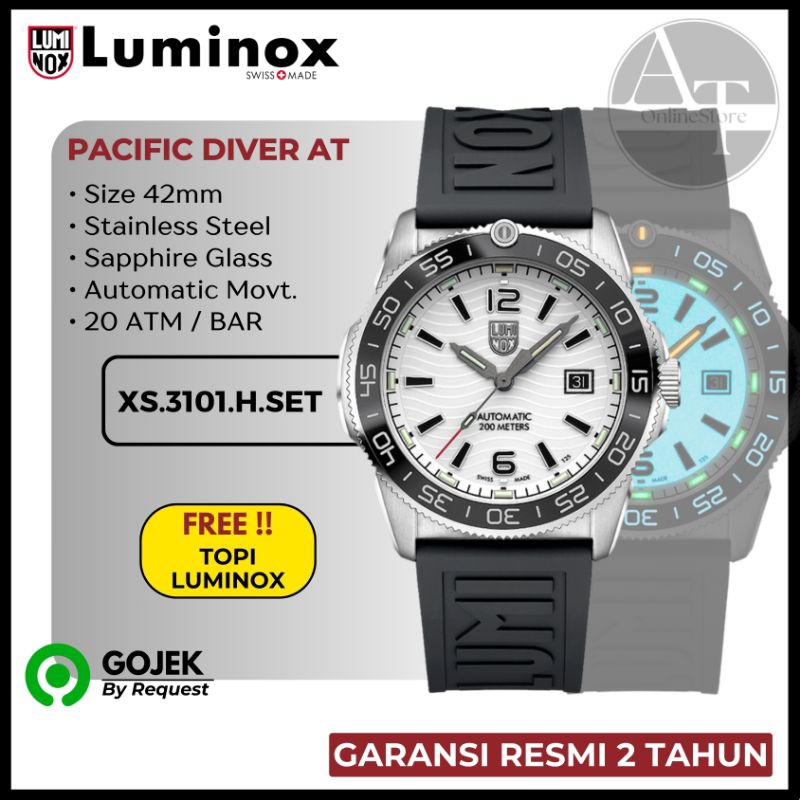 Jam Tangan Pria Luminox 3101.H Pacific Diver Automatic Midnight Mariner ORIGINAL Resmi