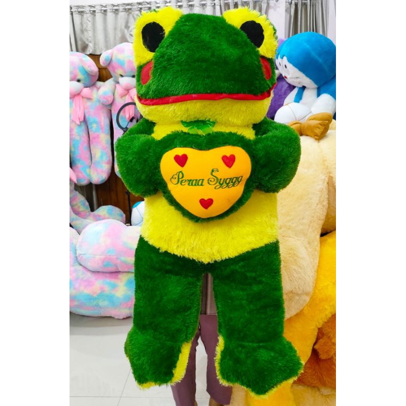 Boneka keropi jumbo duduk/keropi jumbo berdiri /keropi kaki panjang, boneka keropi jumbo berdiri