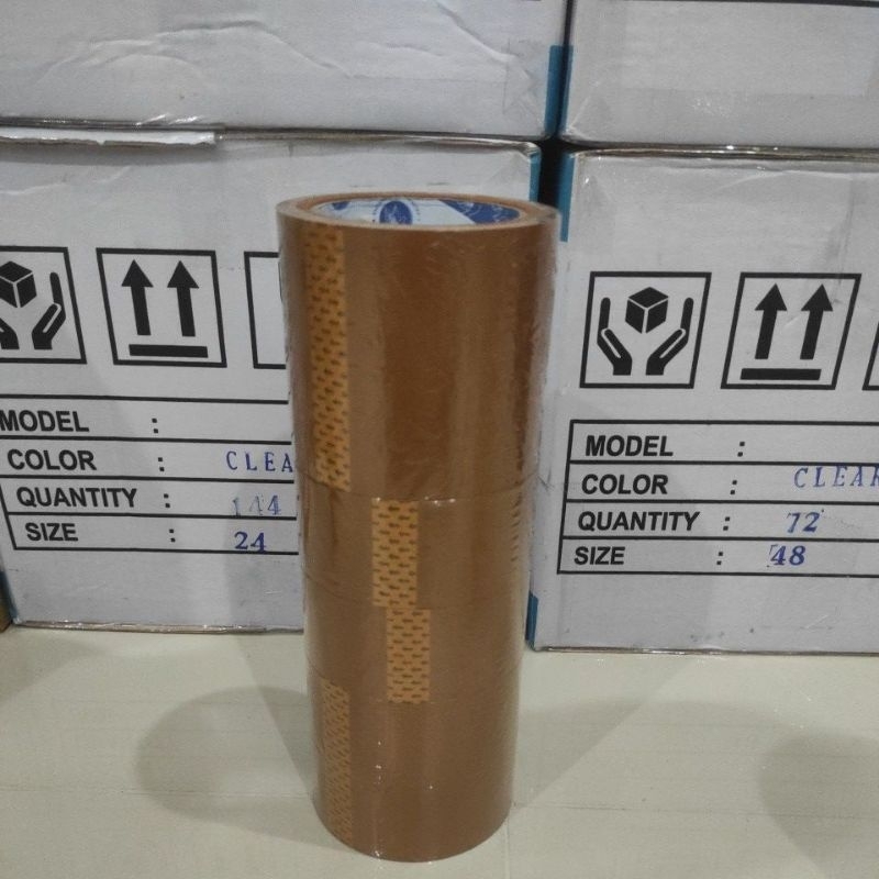 

1 roll lakban bening atau coklat 4.8 mm x 90 yard