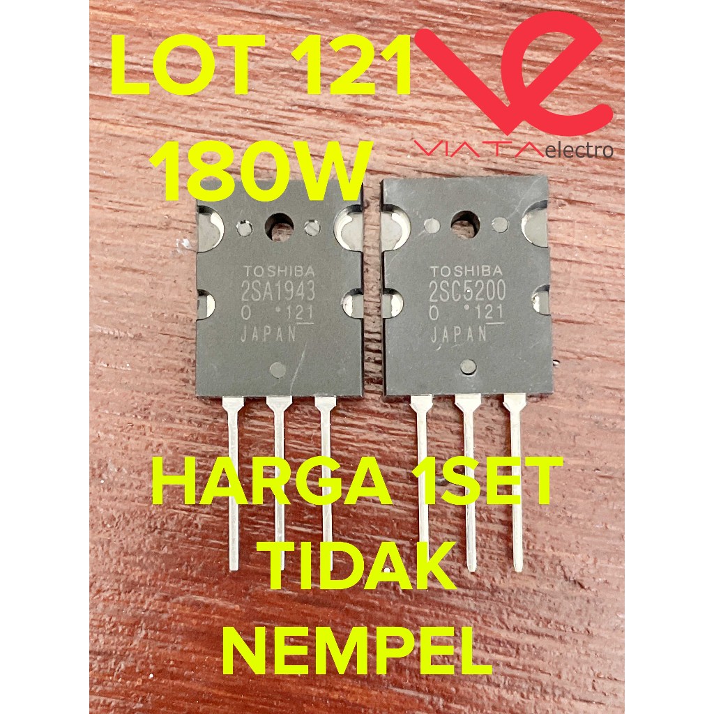 10 SET TRANSISTOR TOSHIBA A1943 C5200 LOT121 SUPER 2SA1943 2SC5200 MURAH DIFFUSED IN JAPAN ups