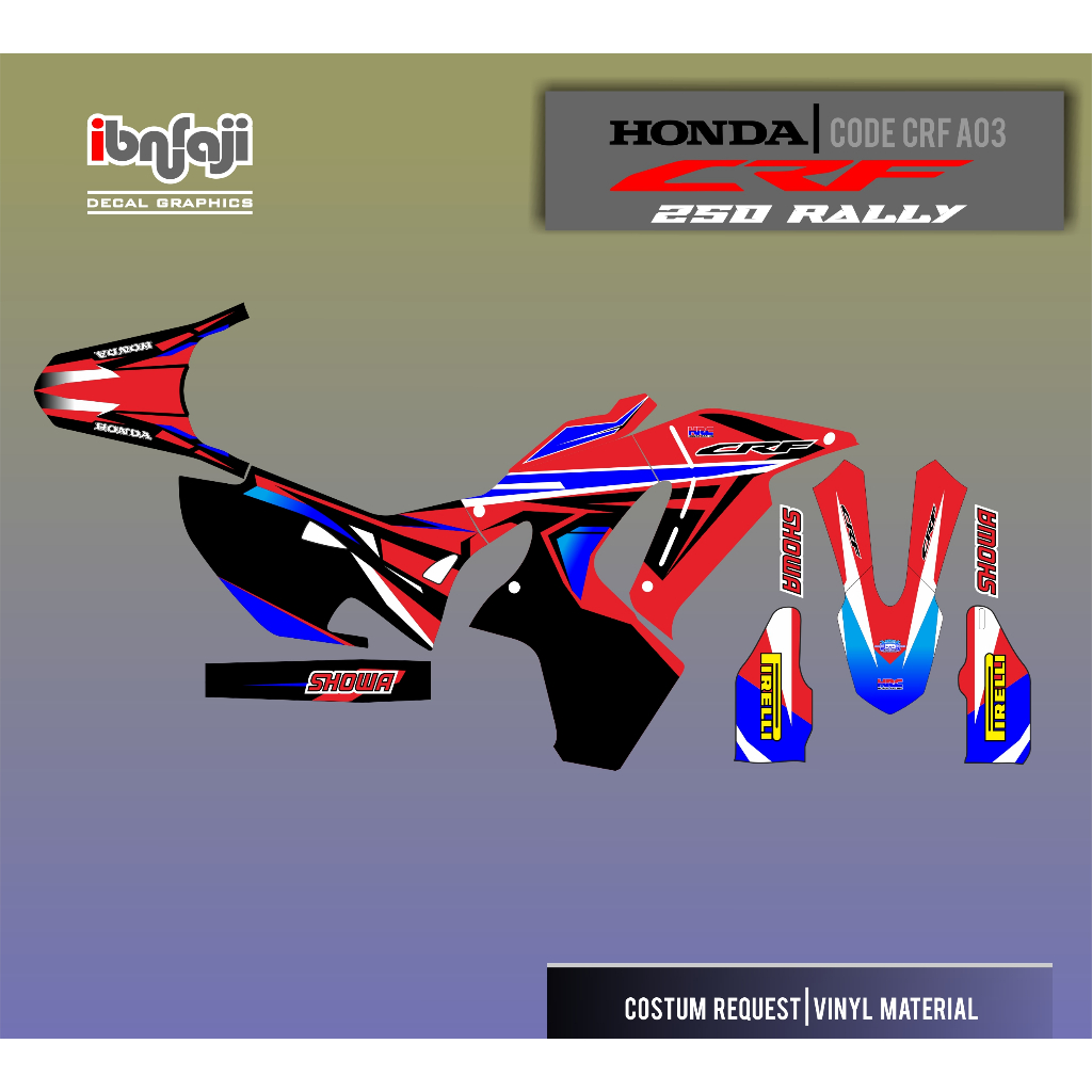 decal crf 250 rally full body desain bisa reques custom r1