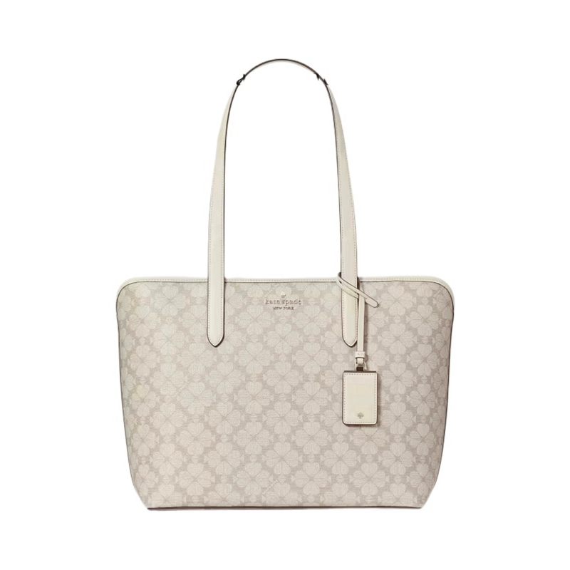 KS Signature spade flower tote khaki
