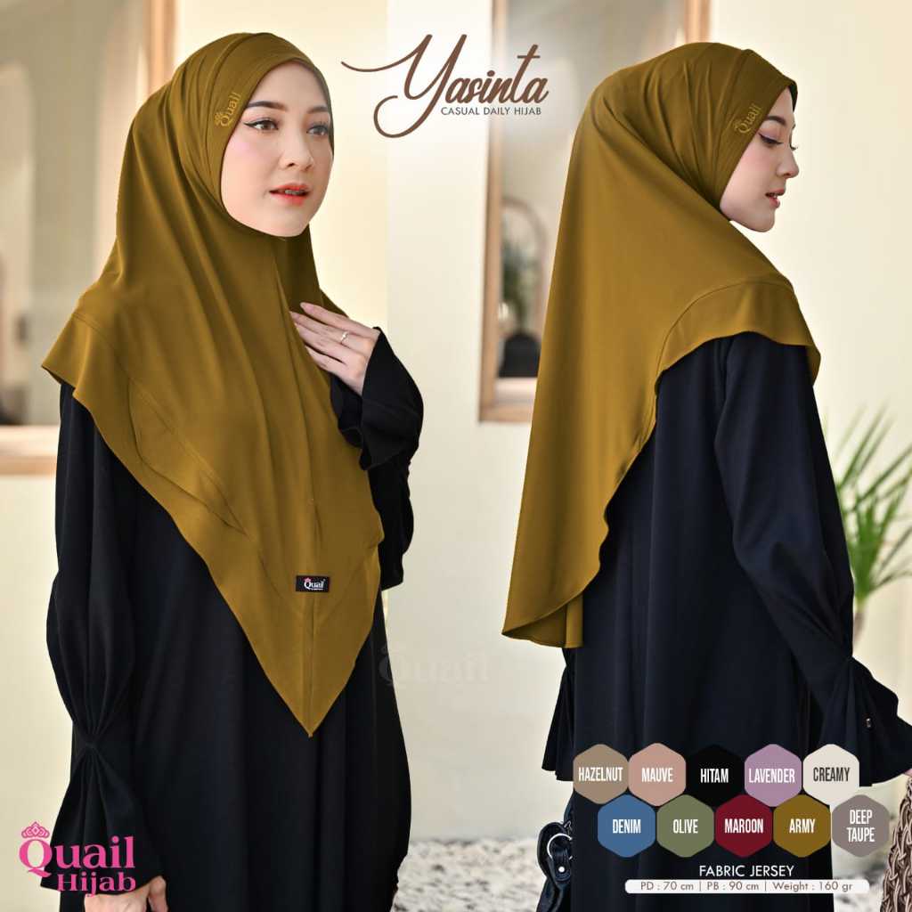 Yasinta Daily Hijab Original Quail Hijab Quail Jilbab Instan Quail Jilbab Jersey Wanita Yasinta Quai