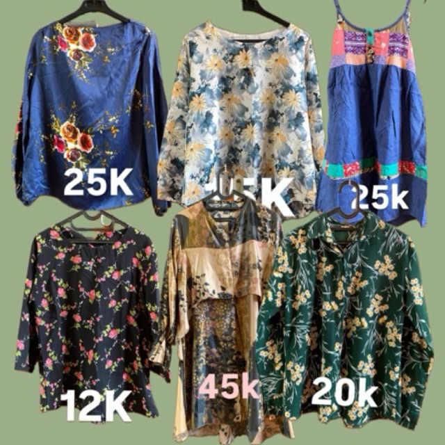 BLOUSE MOTIF BUNGA PRELOVED MURAH
