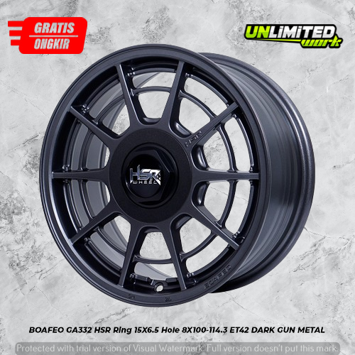 Velg mobil boafeo hsr r15 untuk avanza xenia livina warna hitam ring 15