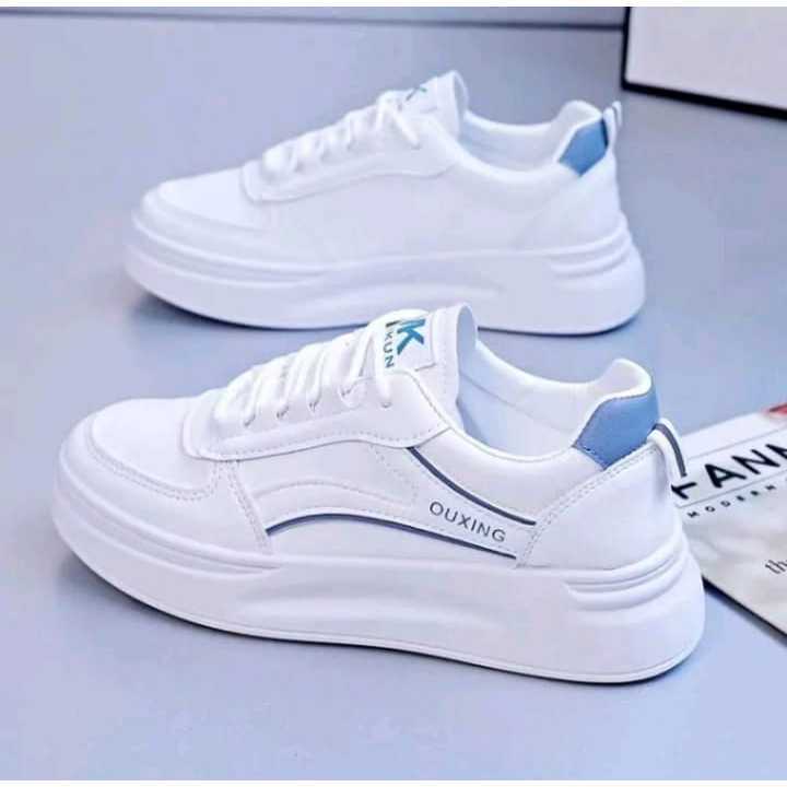 Sepatu Wanita Sneakers Putih Keren Casual Shoes Fashion KOREA Sport Shoes ouxing SEPATU JALAN -JALAN