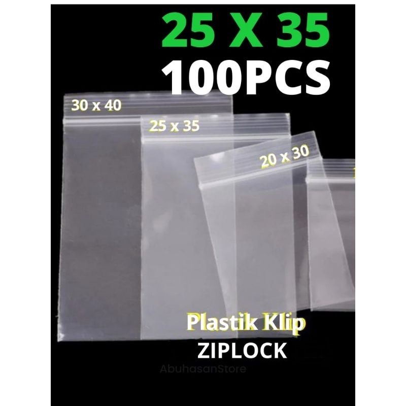 Plastik Klip Zipper Murah 25x35 100pcs plastik zipper buram plastik distro plastik baju