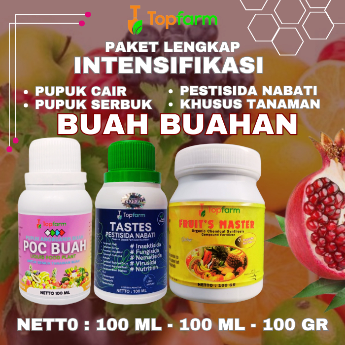 Pupuk Topfarm / Pupuk Paket Lengkap Buah Buahan / Pupuk Khusus Buah Buahan / Pupuk Booster Buah Buah