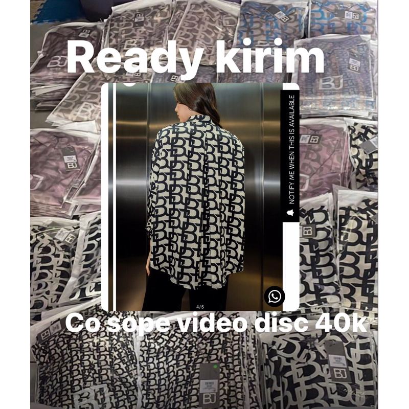 Benang Jarum Nata Oversized Shirt - Monogram Black