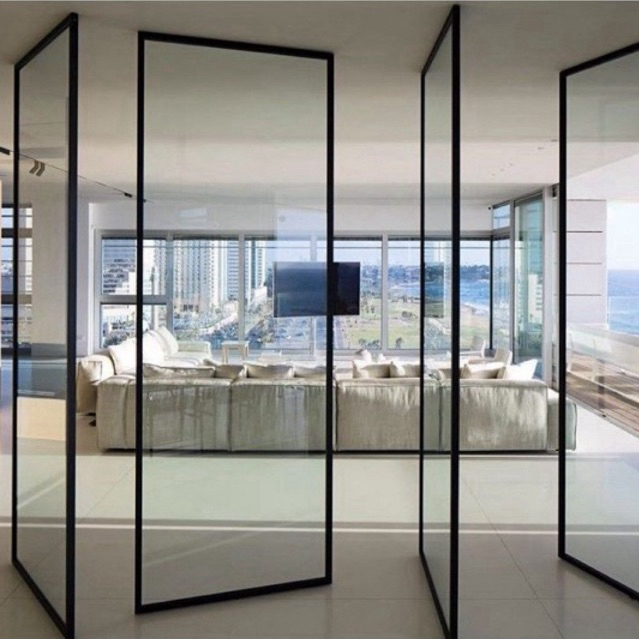 Kusen Pintu & Jendela Pivot Aluminium Black Custom Ukuran