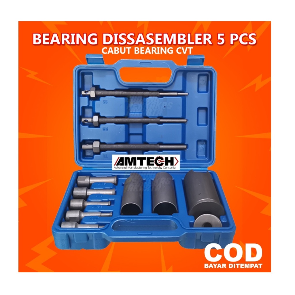 AMTECH Treker Bearing Puller 5 Pcs Disassembler Lepas Buka Bearing CVT Matic / treker pembuka bearin