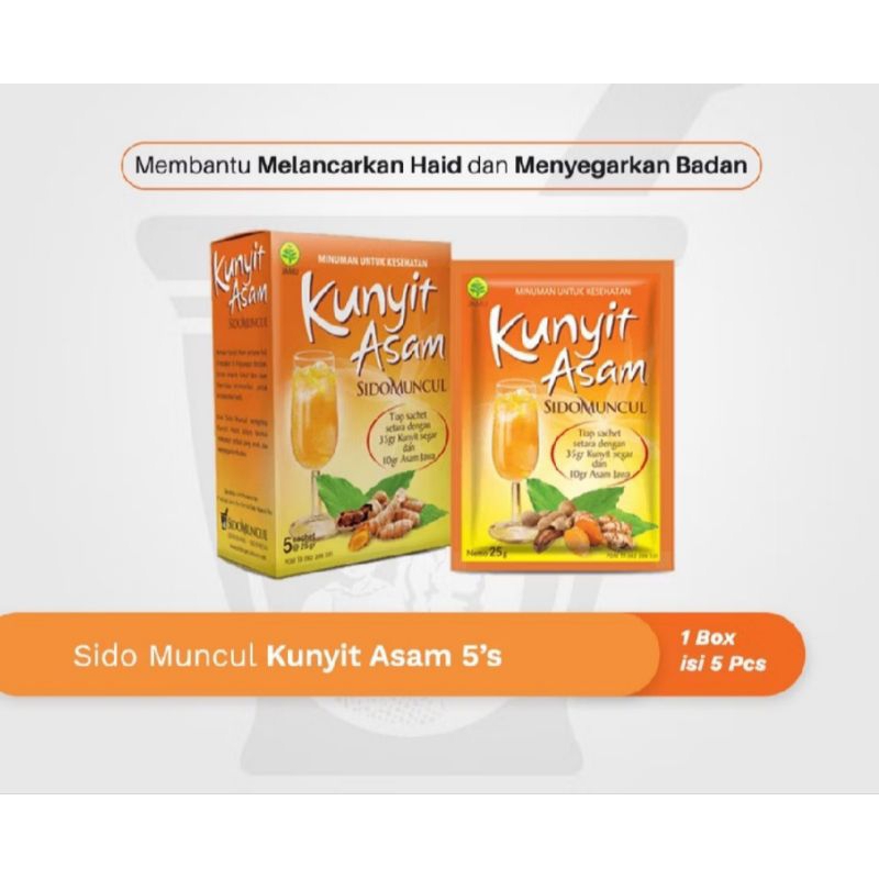 

Minuman Kunyit Asam SidoMuncul (1 Box=5 Sachet).