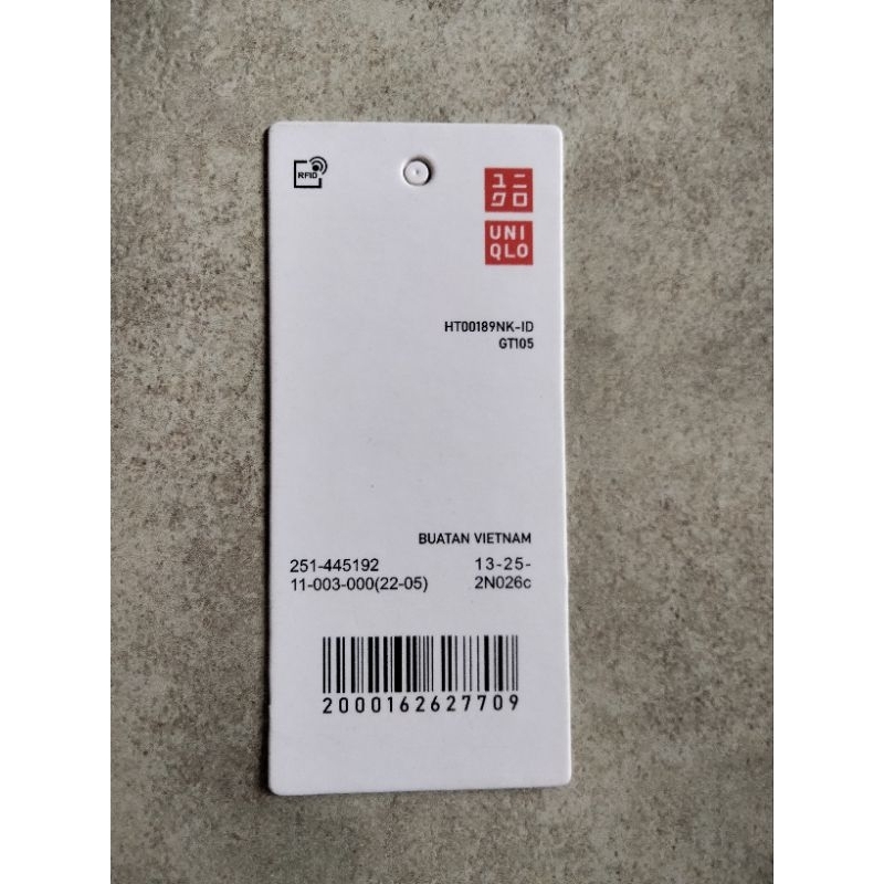 

HANGTAG UNIQLO 800 GSM