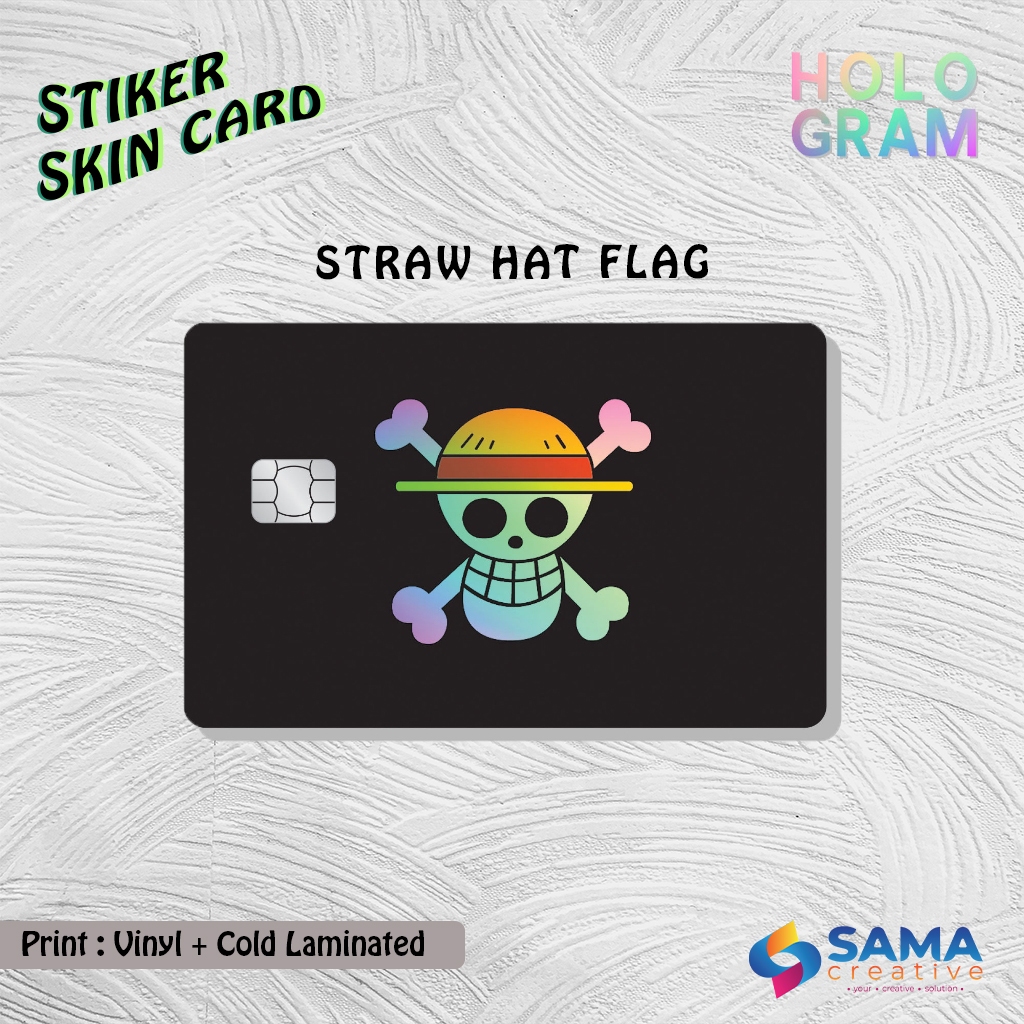 

One Piece Pirates - Sticker Skin Card HOLOGRAM - Vinyl ATM Debit ,Credit, Emoney, Flazz, Kartu Akses Stiker