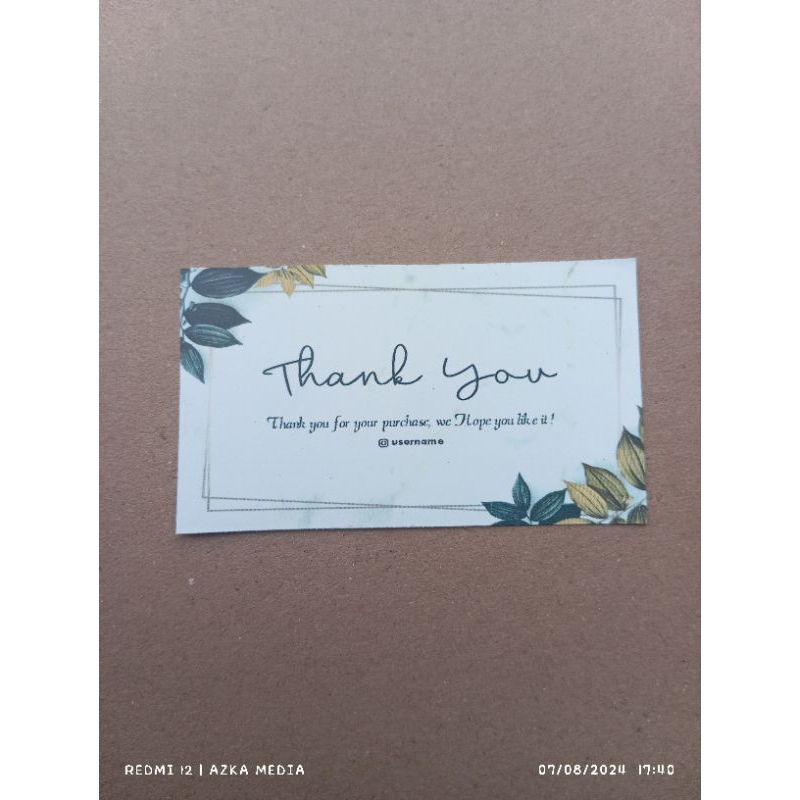 

Sticker Label Thank You custom waterproof no.17
